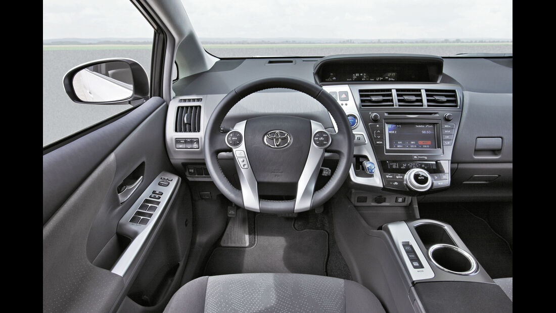 Toyota Prius Plus, Lenkrad, Cockpit