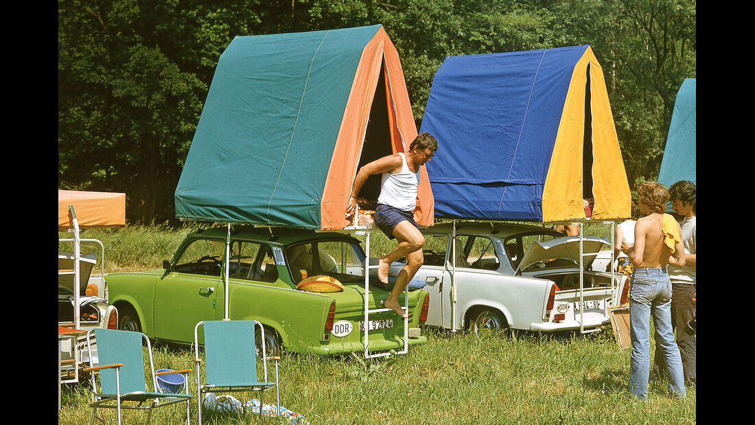 Trabant 601, Dachzelt,. Camping