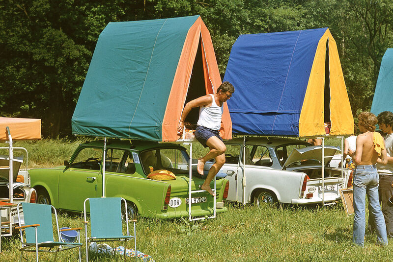 Trabant 601, Dachzelt,. Camping
