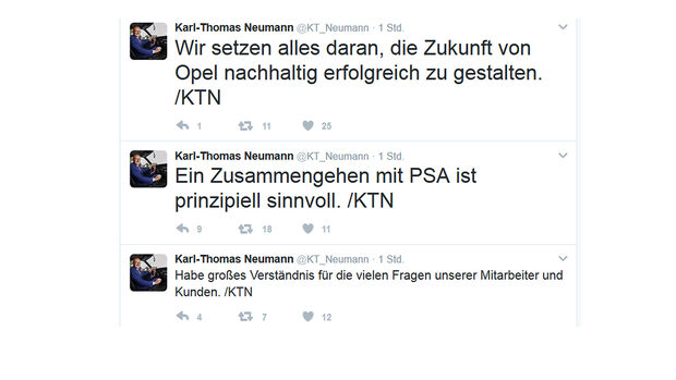 Tweet Karl-Thomas Neumann zu PSA 17.02.2017