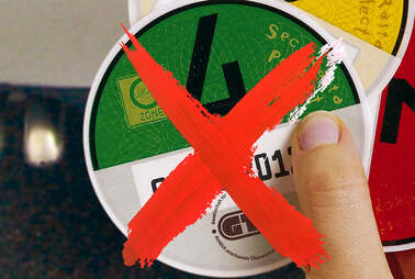 Die grüne Umweltplakette ist am Ende