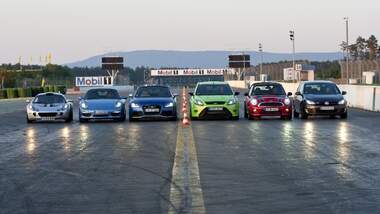 VT Audi TT RS Roadster, Ford Focus RS, Lotus Exige Cup 260, Mini JCW Cabrio, Porsche Boxster S, VW Golf GTI
