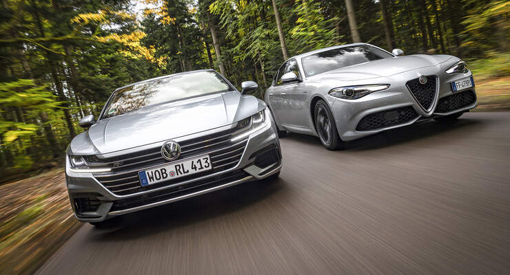 VW Arteon 2.0 TSI, Alfa Romeo Giulia Veloce, Exterieur