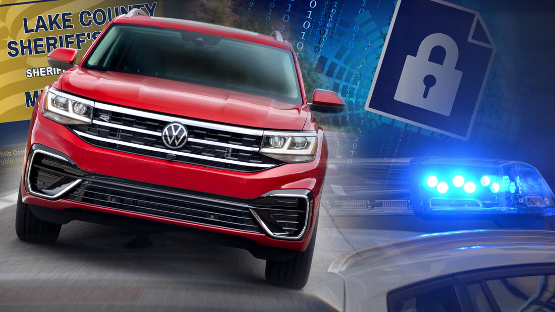 VW Atlas Polizei Verfolgung GPS USA Collage