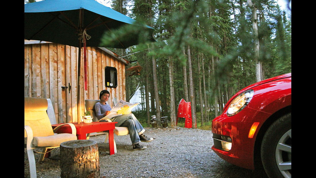 VW Beetle, Alaska, Campingplatz