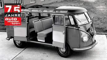 VW Bus T1 Achtsitzer Samba 75 Jahre ams
