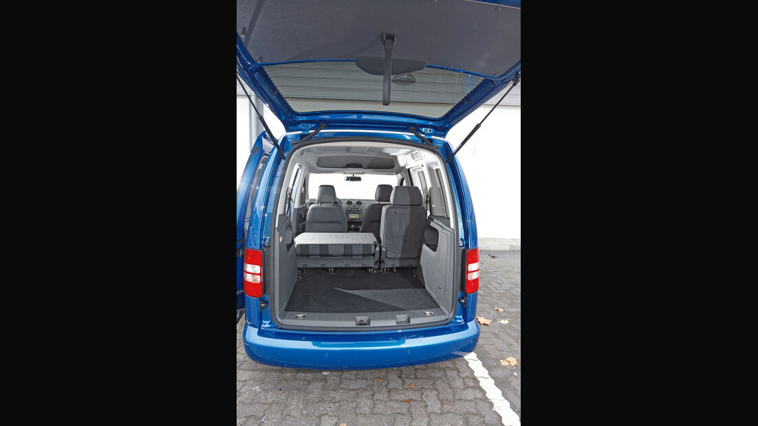 VW Caddy Blue Motion, Kofferraum, Heckklappe