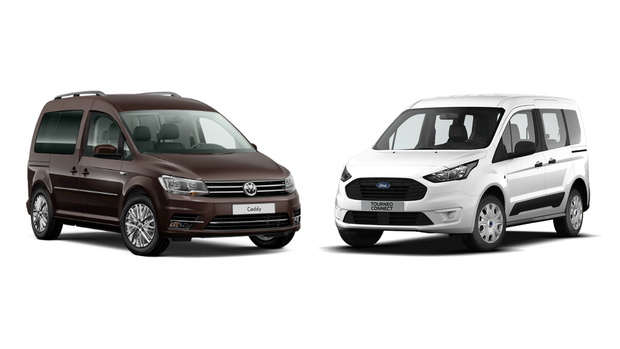 VW Caddy und Ford Tourneo Connect