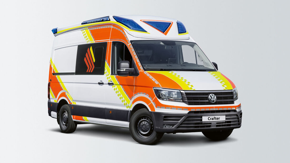 VW Crafter, T6 und Tiguan Feuerwehr / Notarzt Einsatzfahrzeuge auf der Messe Rettmobil 2018