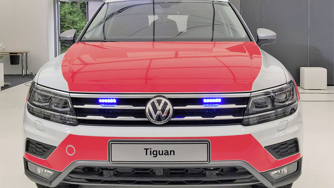 VW Crafter, T6 und Tiguan Feuerwehr / Notarzt Einsatzfahrzeuge auf der Messe Rettmobil 2018
