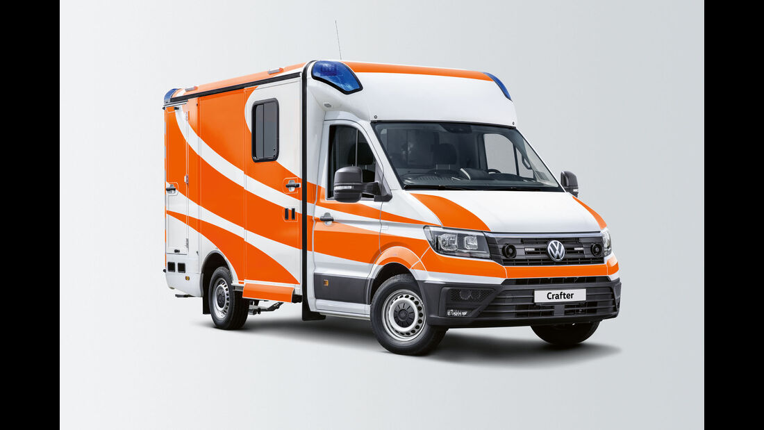 VW Crafter, T6 und Tiguan Feuerwehr / Notarzt Einsatzfahrzeuge auf der Messe Rettmobil 2018