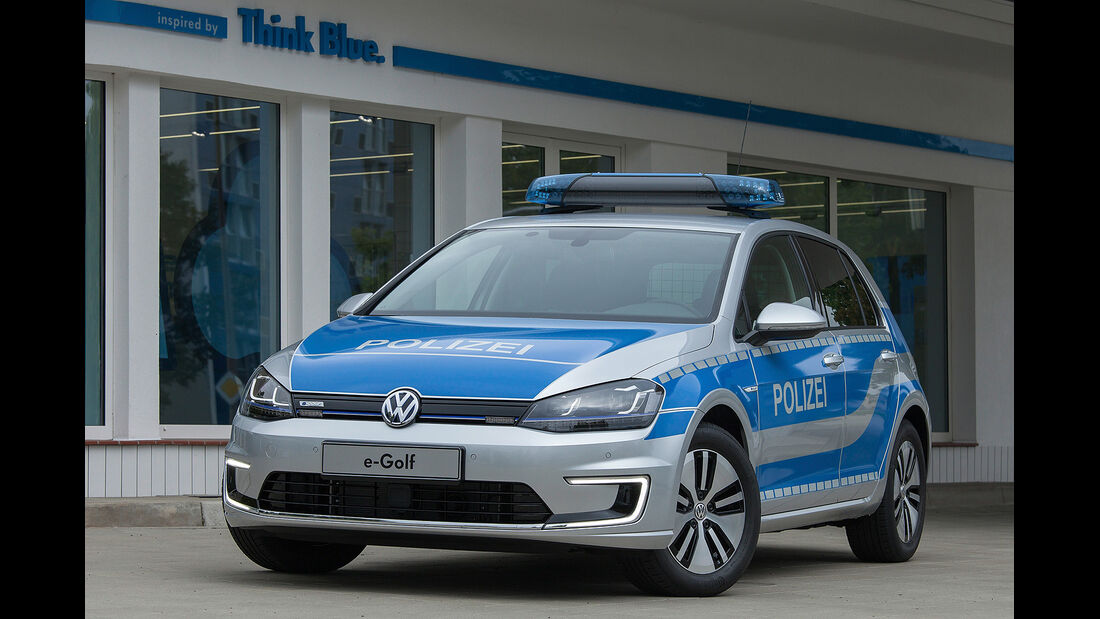 VW E-Golf Polizei