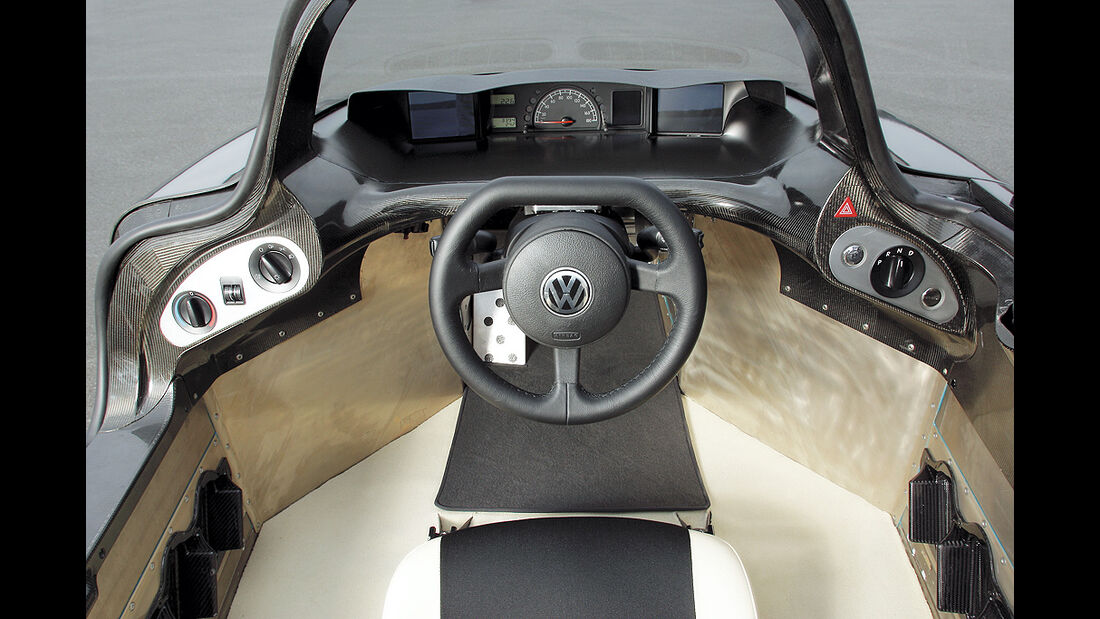 VW Einliter-Auto, 1 Liter-Auto, Innenraum, Cockpit