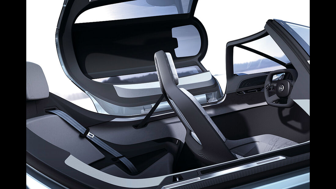 VW Einliter-Auto, VW L1, Innenraum, Cockpit, Sitze