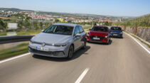 VW Golf 1.5 eTSI DSG, Ford Focus 1.5 EcoBoost, Mazda 3 G 150, Exterieur