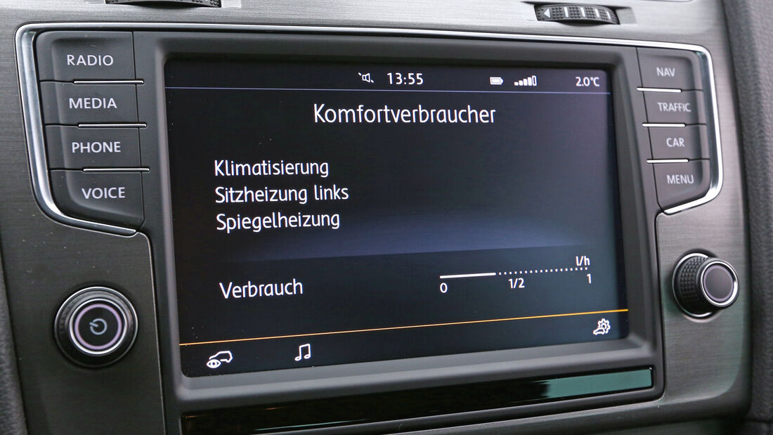 VW Golf 1.6 TDI, Navi, Display