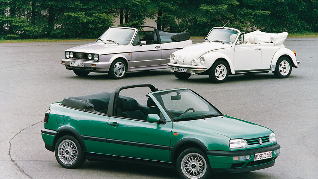 VW Golf Cabrio Baujahr 1973 und 1997