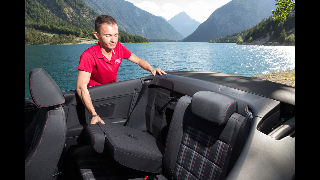 VW Golf Cabrio, Rücksitz, Umklappen