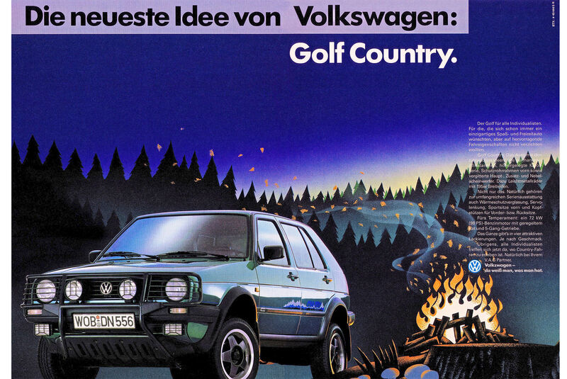 VW Golf Country Werbung 50 Jahre Golf