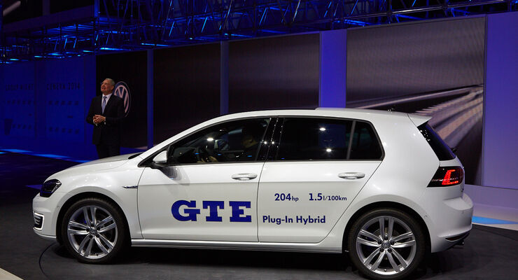 Vw Golf Gte Auf Dem Genfer Autosalon 2014 Plug In Hybrid Mit Gt Free