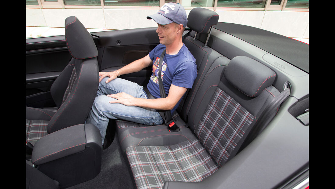 VW Golf GTI Cabrio, Rücksitz, Beinfreiheit