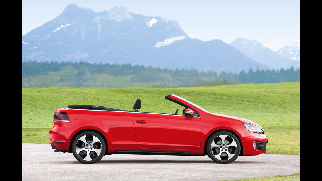 VW Golf GTI Cabriolet, Seitenansicht, offen