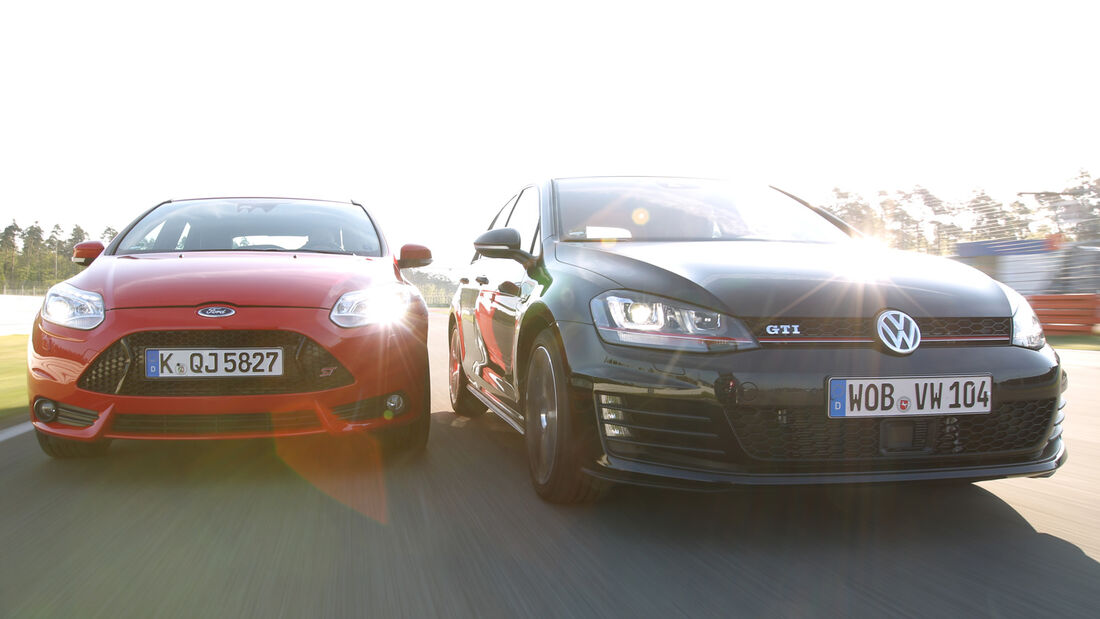 VW Golf GTI Performance, Ford Focus ST, Frontansicht