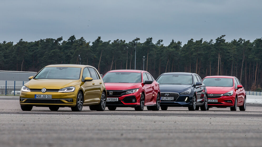 VW Golf, Honda Civic, Hyundai i30, Opel Astra