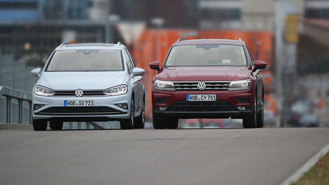 VW Golf Sportsvan 1.5 TSI und VW Tiguan 1.4 TSI im Test