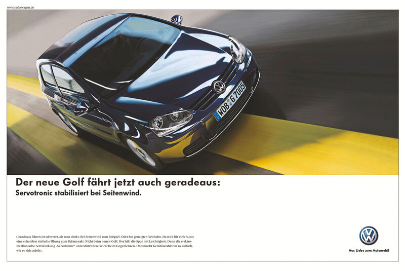 VW Golf V Servotronic Werbung 50 Jahre Golf