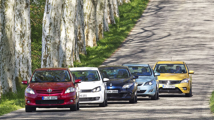 Auris Golf Megane Cee D Und Astra Funf Kompaktwagen Im Test Auto Motor Und Sport