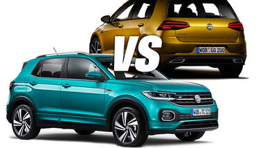VW Golf und T-Cross Vergleich Teaser Aufmacher Bild Collage