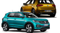 VW Golf und T-Cross Vergleich Teaser Aufmacher Bild Collage