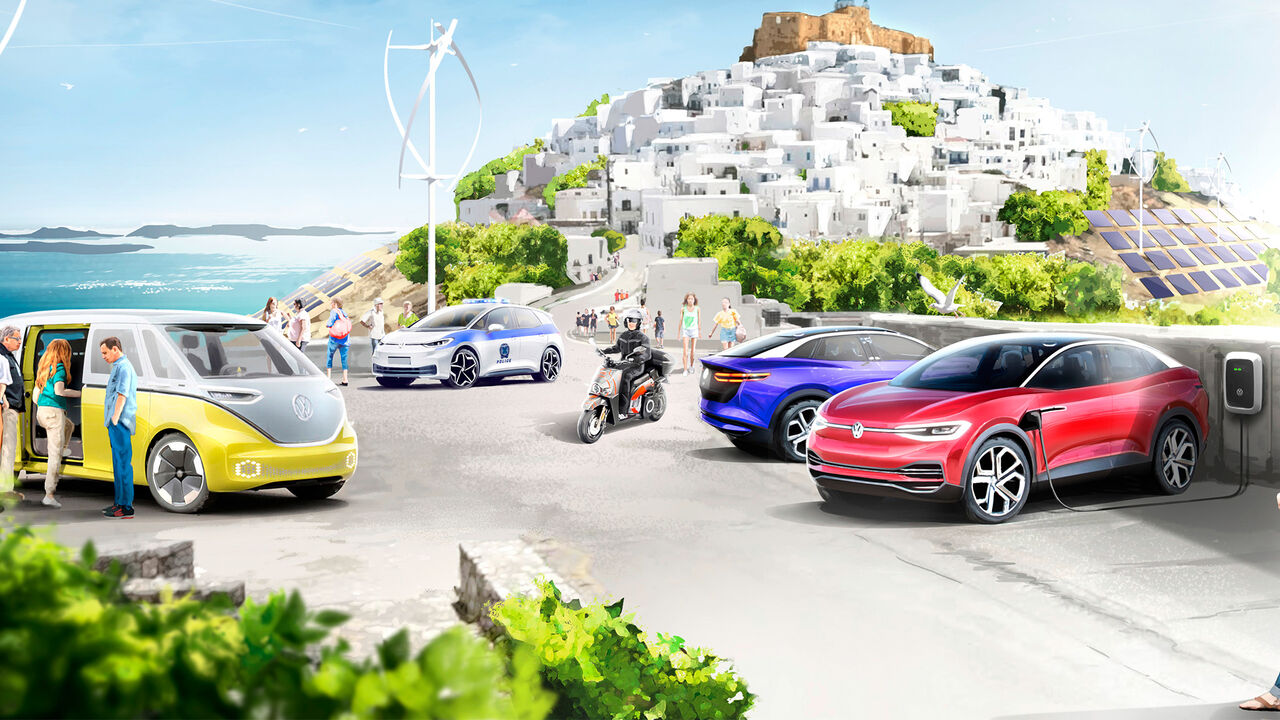 Vw Und Griechenland Eine Insel Wird Elektrisch Auto Motor Und Sport