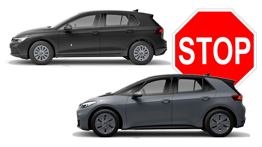 VW ID.3 und Golf Basismodelle Stopp
