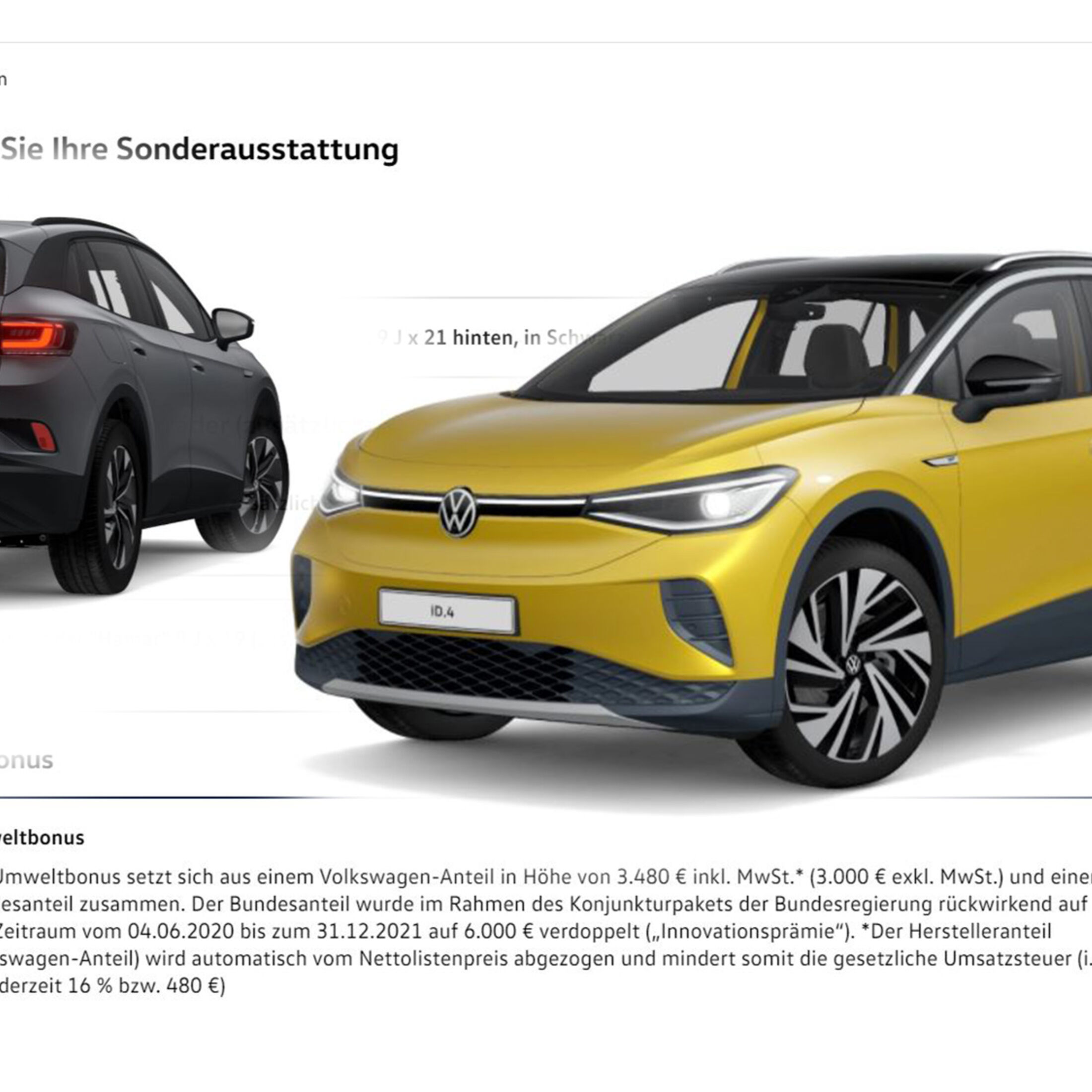 VW ID.4 Konfigurator: Mal schnell 15.000 Euro sparen