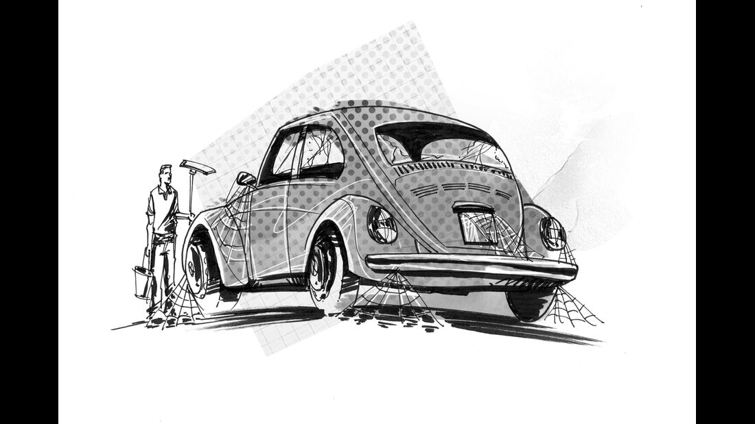 VW Käfer, Heckansicht