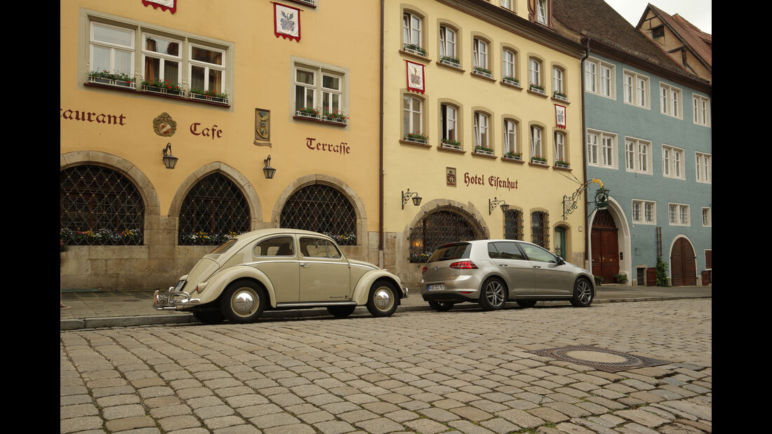 VW Käfer, VW Golf, Impression, Oldtimer