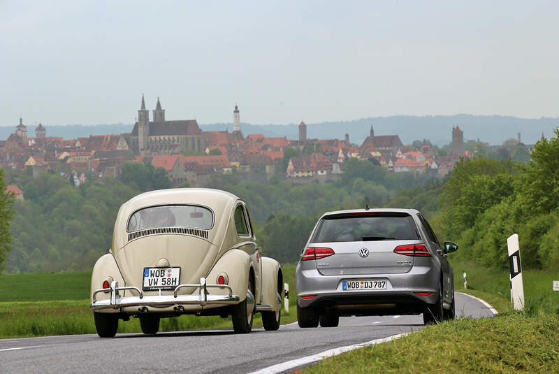 VW Käfer, VW Golf, Impression, Oldtimer