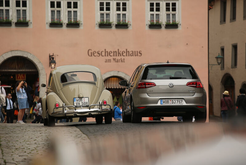 VW Käfer, VW Golf, Impression, Oldtimer