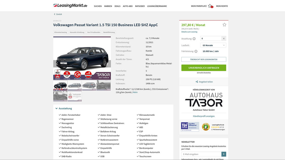 VW Leasing Angebote, VW Passat Variant