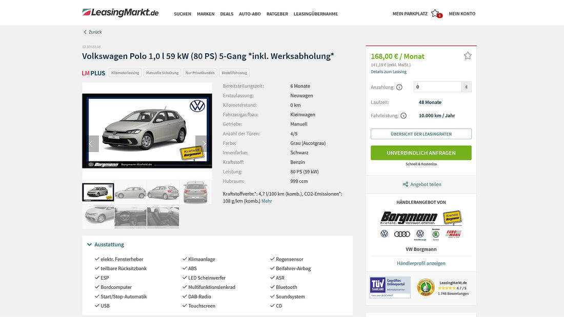 VW Leasing Angebote, VW Polo