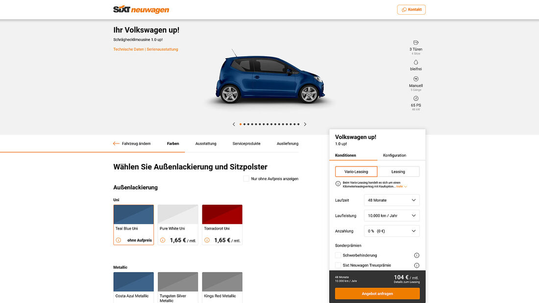 VW Leasing Angebote, VW Up