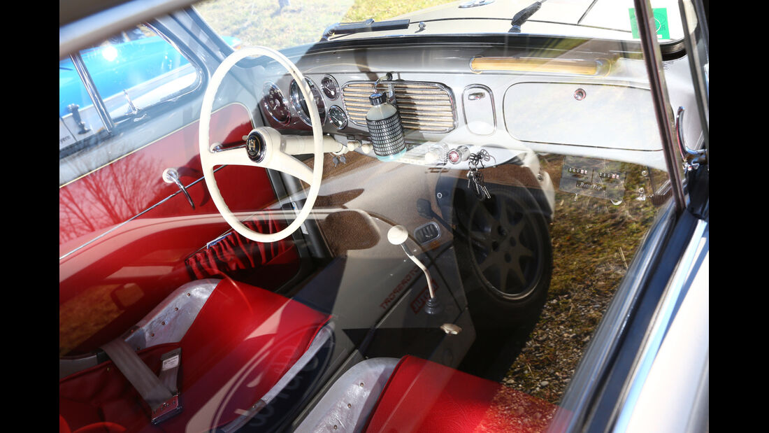 VW Mille-Miglia-Käfer, Cockpit, Lenkrad