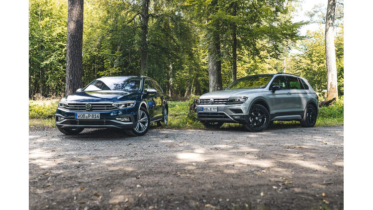Vergleichstest Vw Passat Alltrack Vw Tiguan Offroad Auto Motor Und Sport