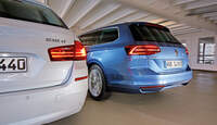 VW Passat Variant 2.0 TDI, BMW 518d Touring, Heckansicht