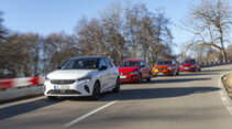 VW Polo 1.0 TSI, Renault Clio Tce 100, Opel Corsa 1.2 DI Turbo, Suzuki Swift 1.0 BJ Hybrid, Exterieur