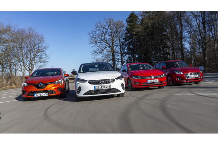 Opel Corsa im Test gegen Renault Clio, Suzuki Swift & VW