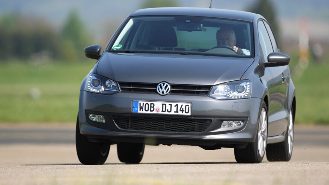 VW Polo 1.6 BiFuel, Frontansicht, Fahrt