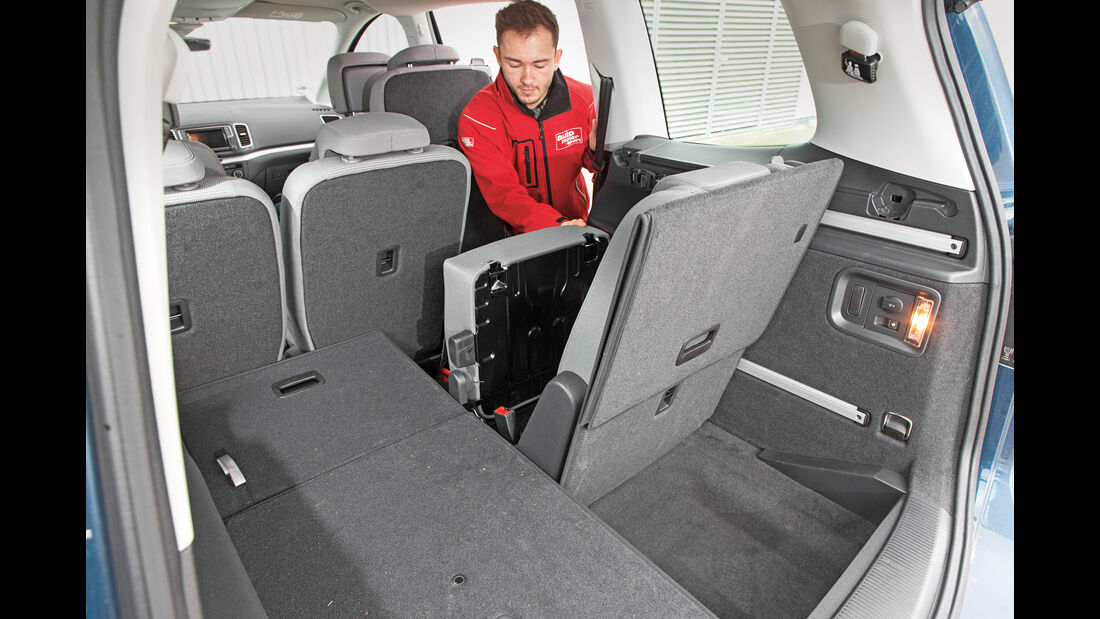 VW Sharan 1.4 TSI, Kofferraum, Sitze umklappen